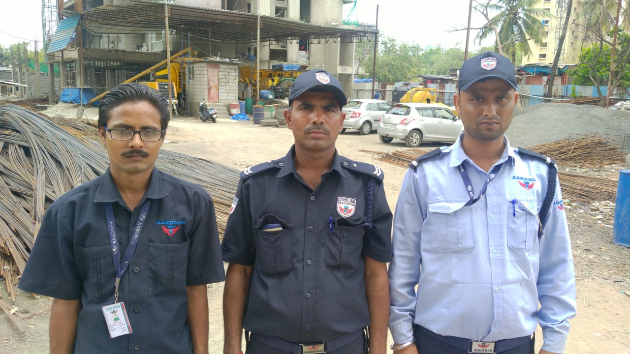 Aakarsh security guard on-site guarding duty
