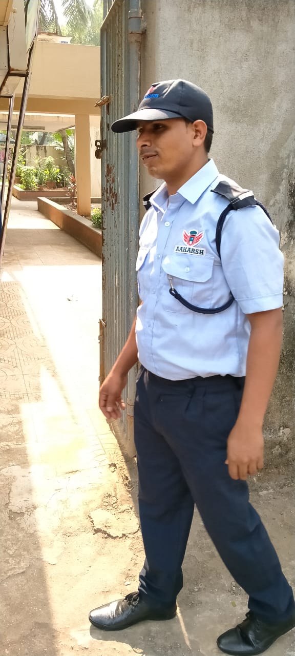 Aakarsh security guard on-site guarding duty